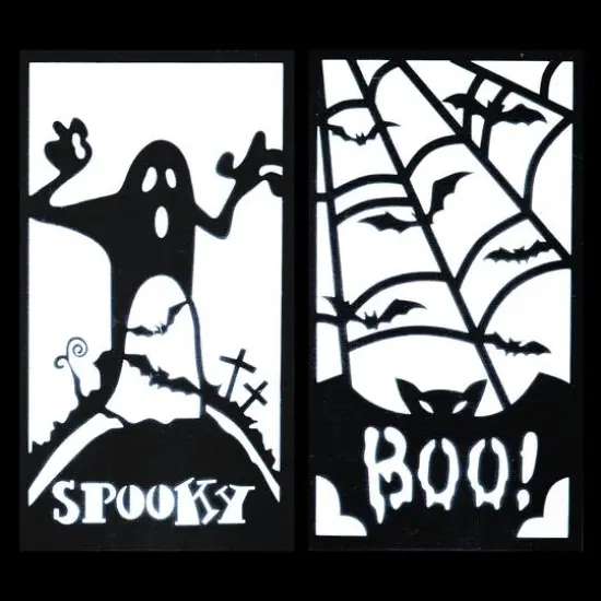 16" Black Halloween Ghost Lantern {7}