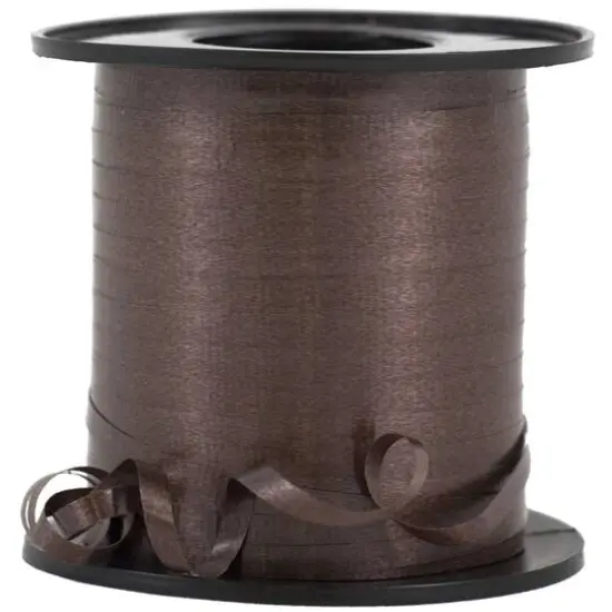 JAM Paper 3/8" x 250yd. Chocolate Brown Curling Ribbon {1}