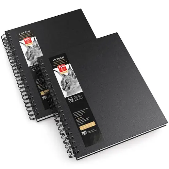 Arteza&reg; 9" x 12" Hard Cover Sketch Books, 2ct. {3}