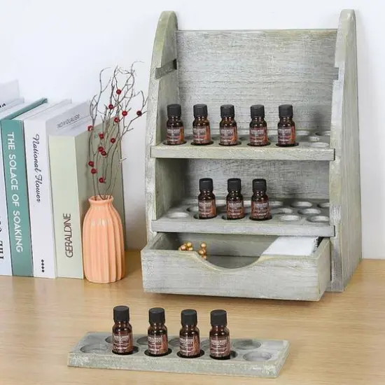 NEX&trade; 15" Essential Oils 45-Slot Storage Rack Medium Gray {8}