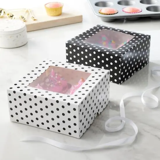 Black & White Polka Dot Cupcake Boxes by Celebrate It&reg; {3}