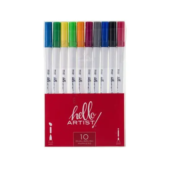 Hello, Artist!&trade; 10-Piece Dual Brush Marker Set {3}