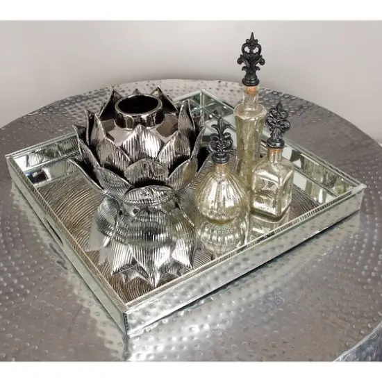 Silver Wood Glam Tray {8}