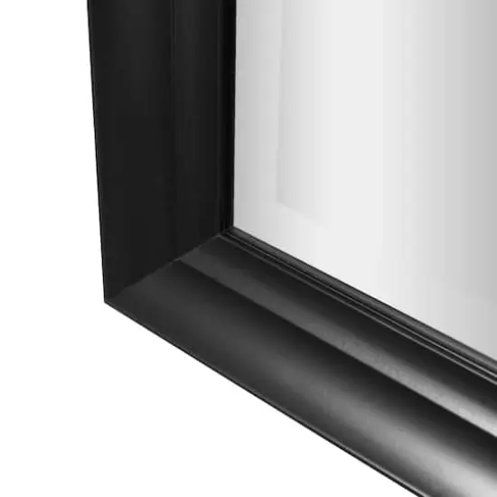Black Framed Rectangle Decorative Beveled Edge Wall Mirror - 26" x 32" {4}