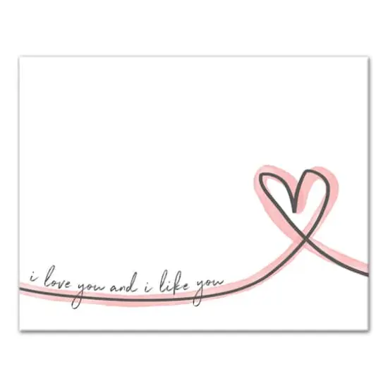 I Love You and I Like You Canvas Wall Art {1}