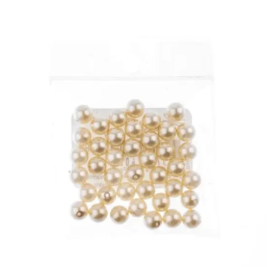 Preciosa Maxima 6mm Glass Nacre Pearls, 40ct. Creamrose {3}