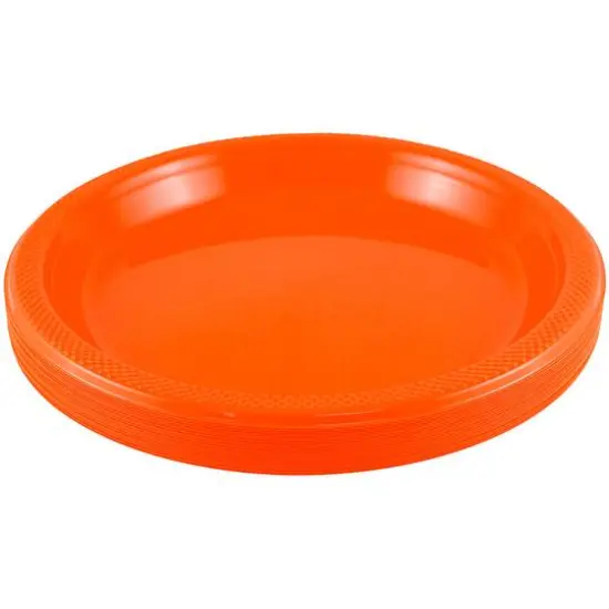 JAM Paper 7" Plastic Party Plates, 20ct. Orange {3}
