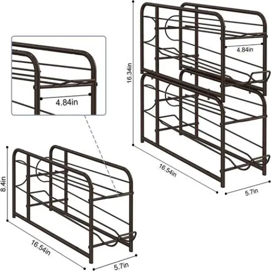 NEX&trade; 12oz. 20-Can Capacity Black Organizer and Dispenser, 2ct. {5}