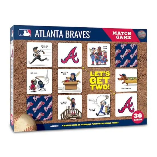 Major League Baseball Licensed Memory Match Game Atlanta Braves {1}