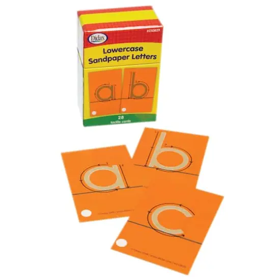 Didax&reg; Tactile Sandpaper Lowercase Letters {1}