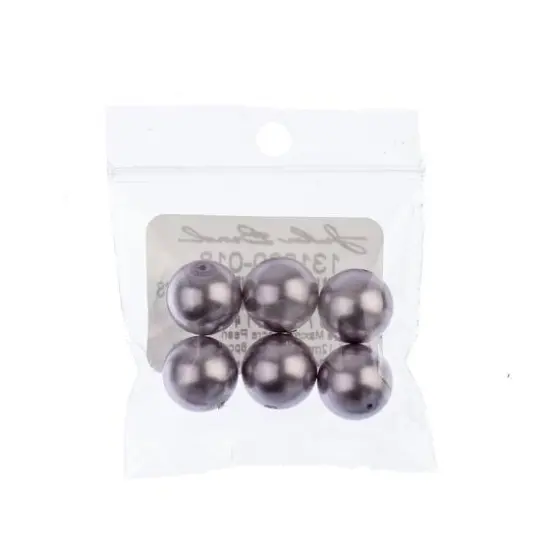 Preciosa Maxima 12mm Round Nacre Pearls, 6ct. Lavender {3}