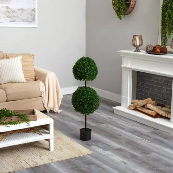 3.5ft. Potted Boxwood Double Ball Topiary Tree {6}