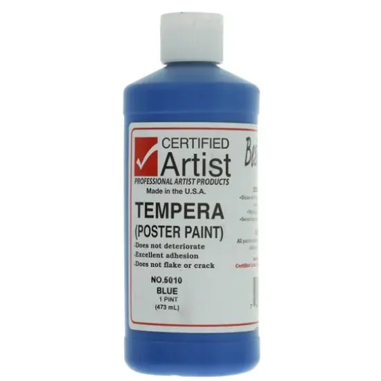 BesTemp Tempera Paint, 16oz. Fluorescent Red {2}