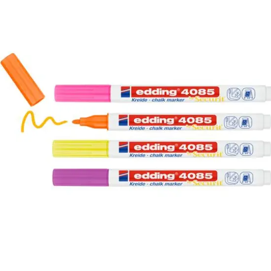 edding&reg; by Securit&reg; Neon 4 Color 4085 Chalk Marker Set {3}