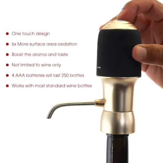MegaChef One-Touch Portable Luxury Wine Air Pressure Aerator {3}