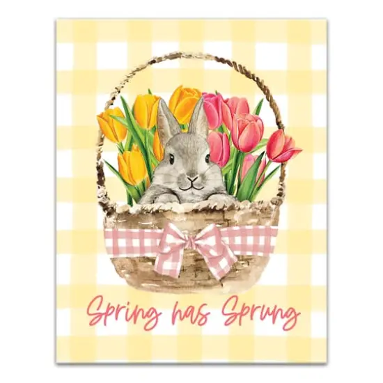 Spring has Sprung Basket Canvas Wall Art {1}