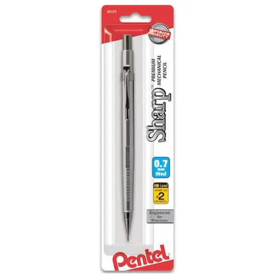 Pentel&reg; Sharp Mechanical Pencil, 0.7mm Metallic Silver {1}