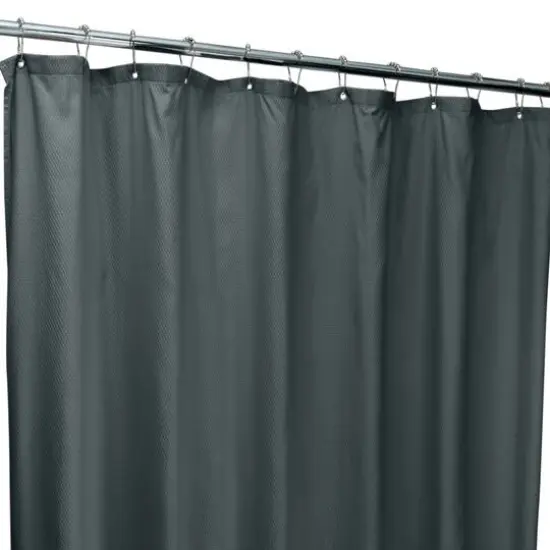 Bath Bliss Microfiber Soft Touch Diamond Design Shower Curtain Liner Charcoal {1}