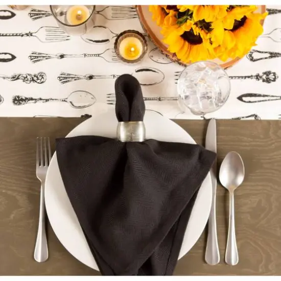 DII&reg; Silver Textured Square Napkin Rings, 6ct. {9}