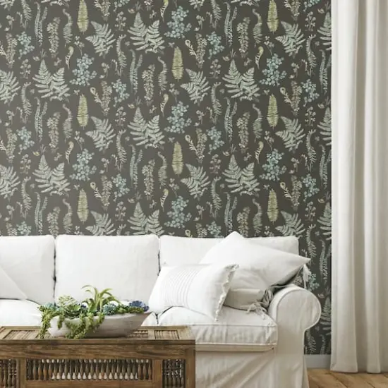 RoomMates Sage Fern Study Peel & Stick Wallpaper {6}