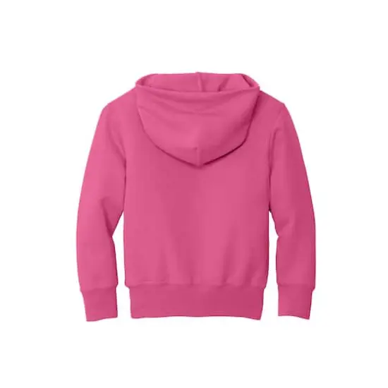 Port & Company&reg; Colors Youth Core Fleece Pullover Hooded Sweatshirt Sangria {4}