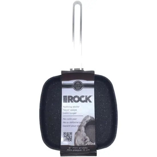 THE ROCK by Starfrit 6" Personal Griddle Pan With Stainless Steel Wire Handle {4}