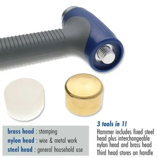 The Beadsmith&reg; Metal Elements 3-in-1 EZ-STRIKE Metal Working Hammer {4}