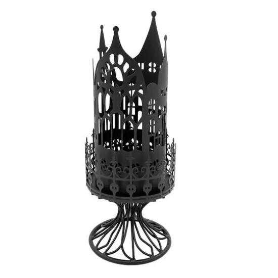 Black Castle Pillar Candle Holder by Ashland&reg; {3}