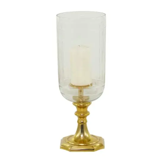 20" Gold Glam Hurricane Lamp {1}