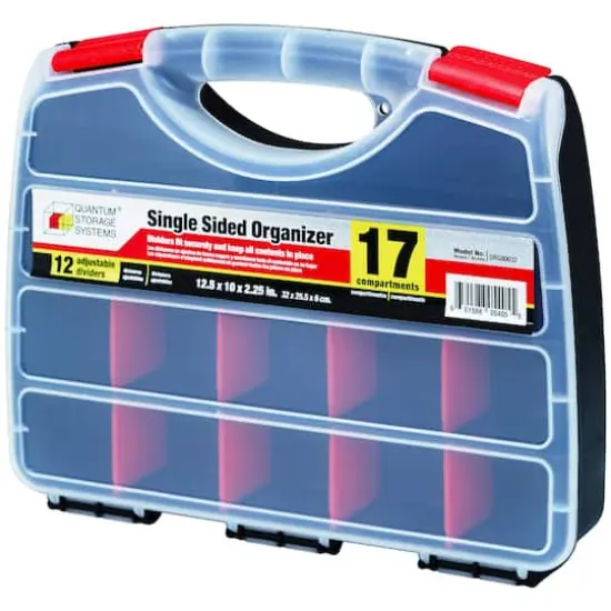 Quantum Storage Systems&reg; 12.5" x 10" Black & Red Single-Sided Organizer {2}