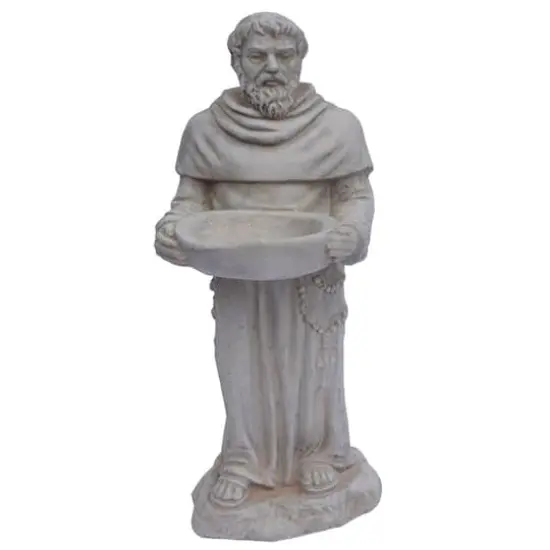 Santa's Workshop 22.5" Antique White Cold Cast St. Francis Statue {1}