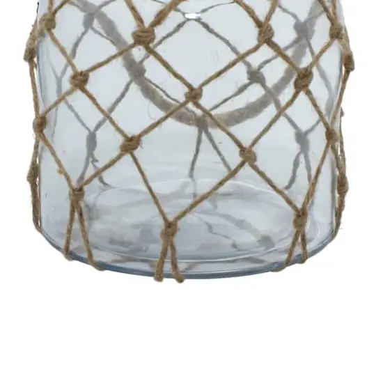 8" Glass Coastal Candle Holder Lantern {6}