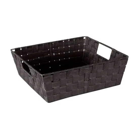 Simplify Large Woven Storage Shelf Bin Chocolate {1}