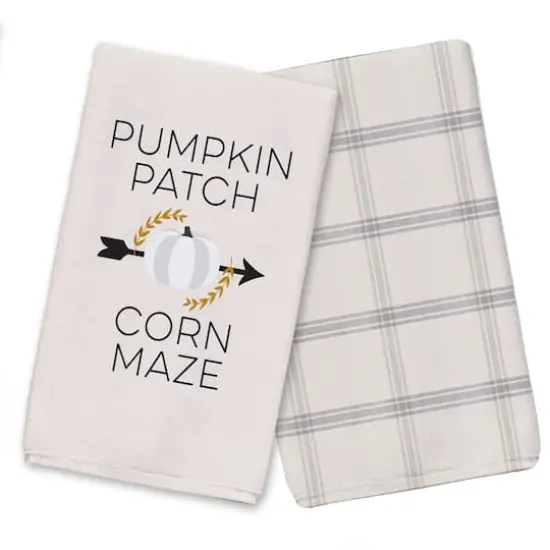 Pumpkin Patch Corn Maze Tea Towel Set {1}