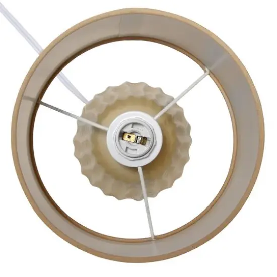 Simple Designs 11" Mini Ceramic Pastel Table Lamp Tan {12}