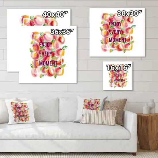 Designart - Enjoy Every Moment - Traditional Canvas Wall Art Print {6}