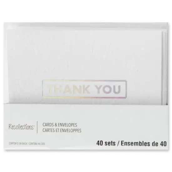 Embossed Thank You Cards & Envelopes by Recollections&trade;, 5.5" x 4.2" {5}
