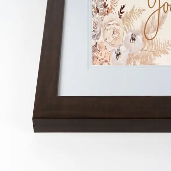 Thankful For You Walnut Framed Print Under Plexiglass {3}