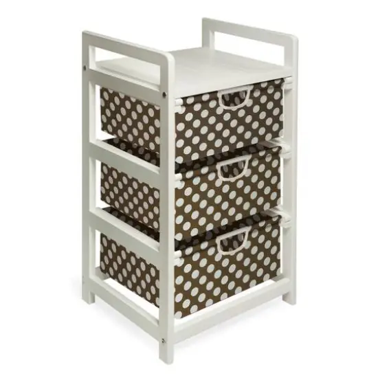 Badger Basket 3 Bin Hamper/Storage Unit Natural/Ecru {2}