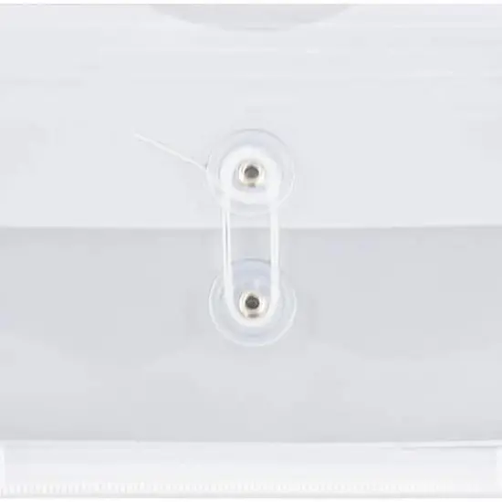 JAM Paper 5.25" x 7.5" Booklet Plastic Envelopes with Button and String Closure, 24ct. Clear {4}