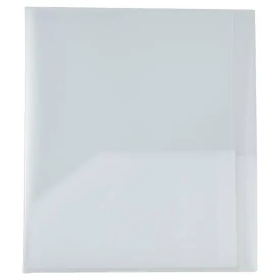 JAM Paper Clear Heavy Duty Plastic 10-Pocket Folder, 3ct. {6}
