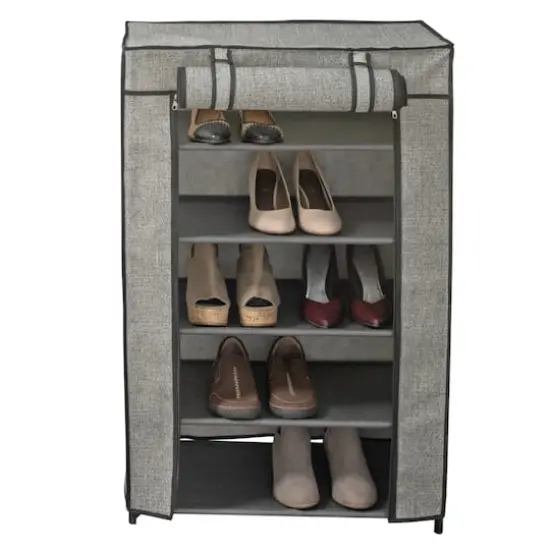 Simplify 5-Tier Shoe Organizer with Cover {3}