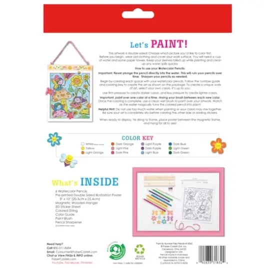 Faber-Castell&reg; Fairy Friends Paint by Number Wall Art Kit {3}
