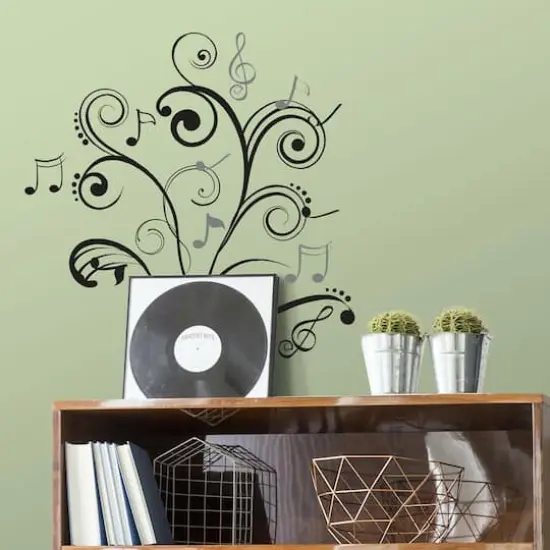 RoomMates Music Note Scroll Peel & Stick Wall Decals {4}