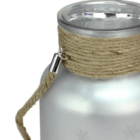 10" Christmas Trees and Snowflakes Pillar Candle Holder with Handle {8}