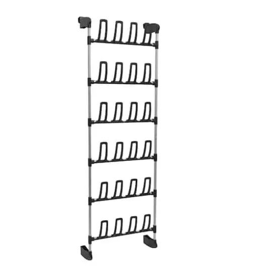 Organize It All 12 Pair Over the Door Shoe Rack {1}