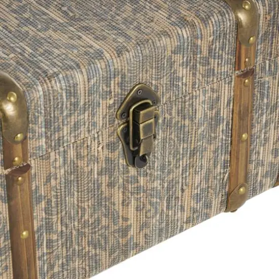 Vintage Blue Decorative Trunk Set {6}