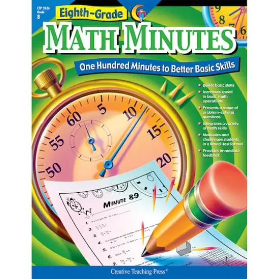Creative Teaching Press&reg; Math Minutes Workbook, Grade 8 {1}
