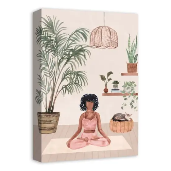 Serene Yoga Scene I 12" x 18" Canvas Wall Art {3}