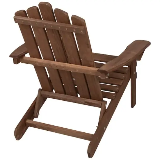 36" Classic Folding Wooden Adirondack Chair Brown {6}